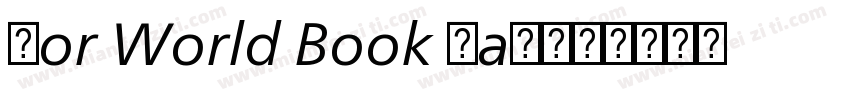 for World Book Day字体转换